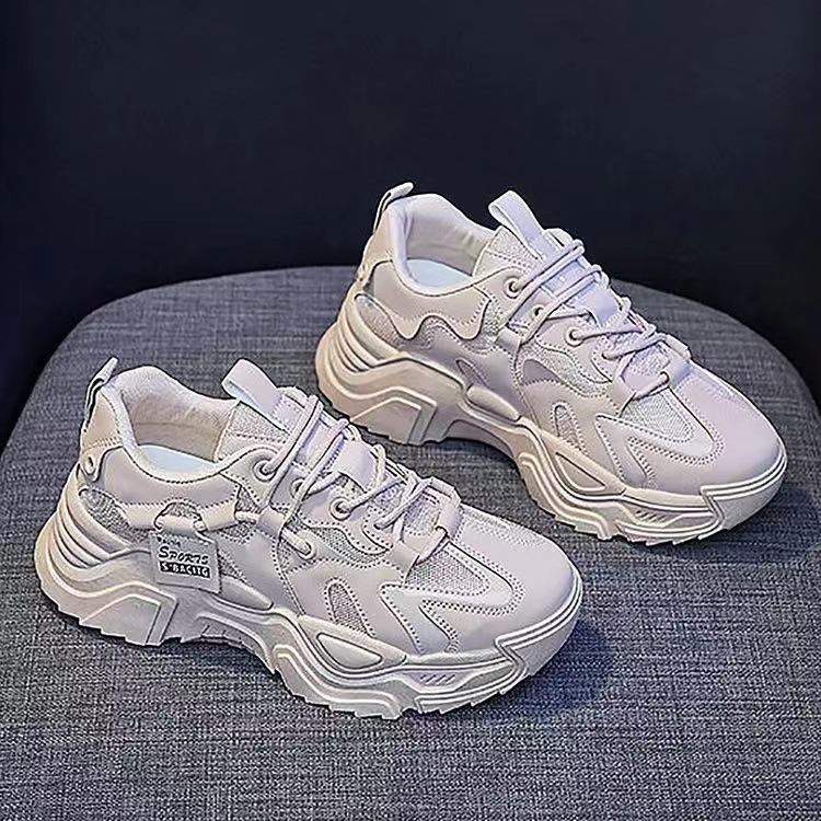 Comercio exterior coreano nuevo zapato de papá para mujeres 2026 primavera estudiantes zapatos deportivos para mujeres zapatos casuales de altura gruesa image 3