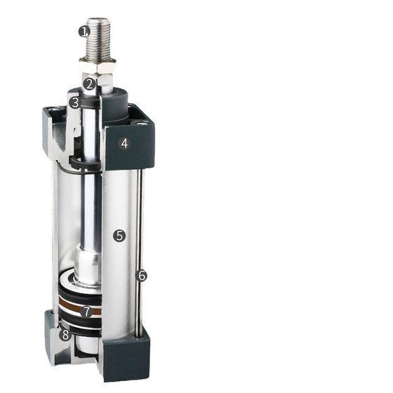 Airtac Type Sc Standard Cylinder Large Bore Large Thrust Aluminum Alloy Pneumatic Components with Magnetic Cylinder Adjustable Stroke