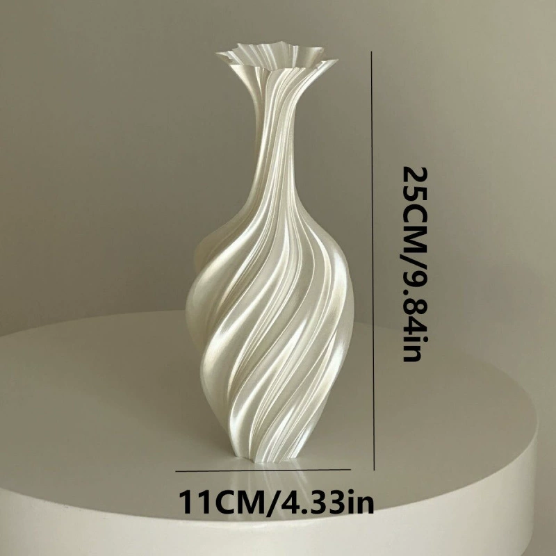 Ваза Satin 3D-печатная, простой стиль, сатиновая отделка, разные размеры