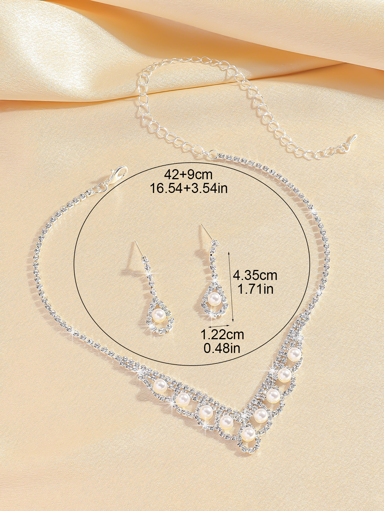 Súprava perlový náhrdelník a náušnice na svadbu a ples_voghion.com
