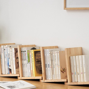 Wooden Simple Bookshelf Book Stand Book Storage Rack Desktop Wooden Bookshelf Student Simple Book Stand Wholesale Cross-Border