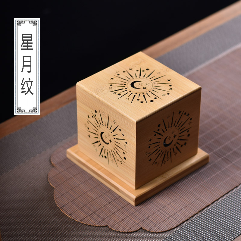 madera salvia blanca incienso horno de cristal purificador incienso horno de disco de madera de bambú caja de sándalo decoración desmagnetizador image 5