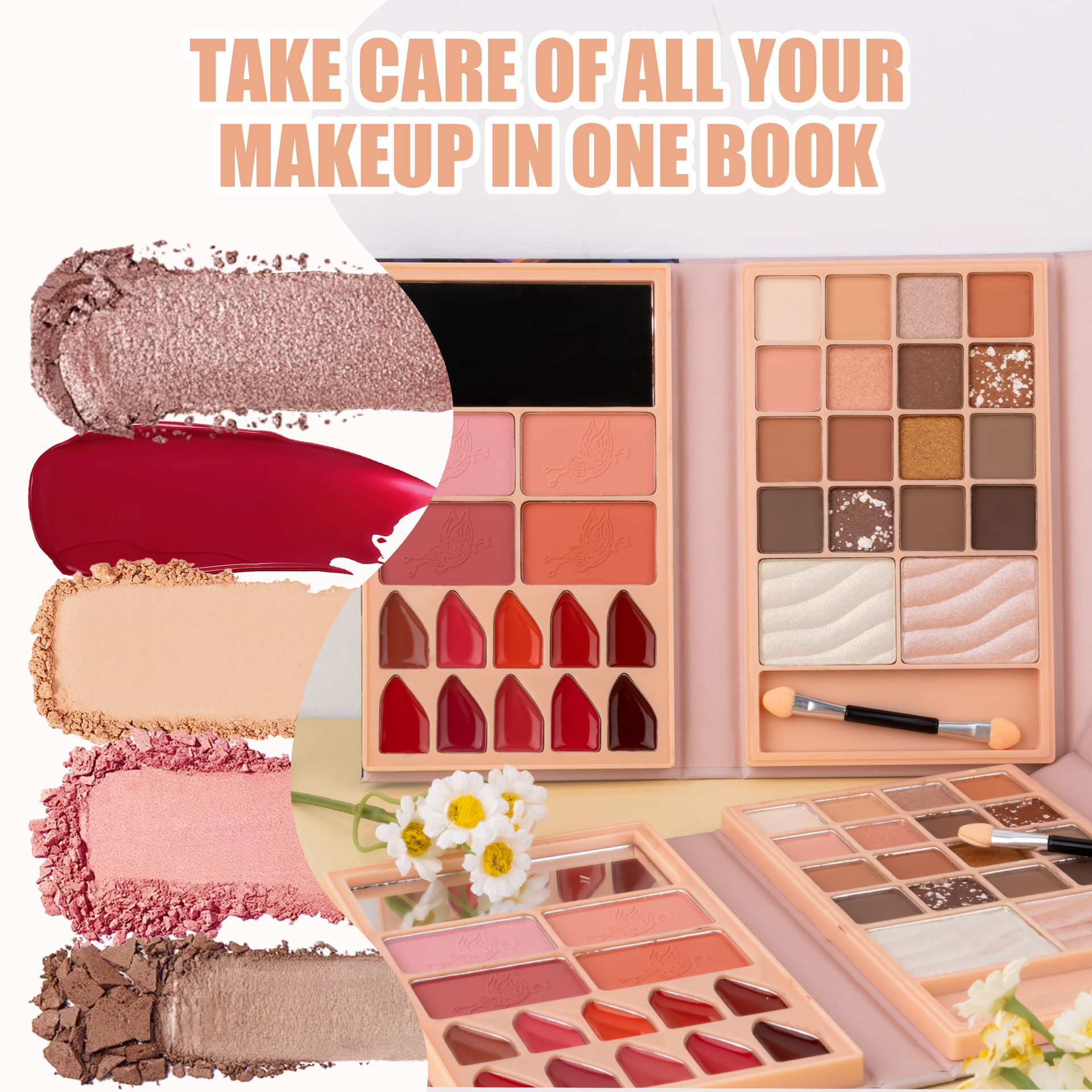 Cross-border bestseller multi-functional all-in-one makeup palette, matte pearlescent eyeshadow, lipstick, blush, contour and highlight all-in-one beauty makeup undefined
