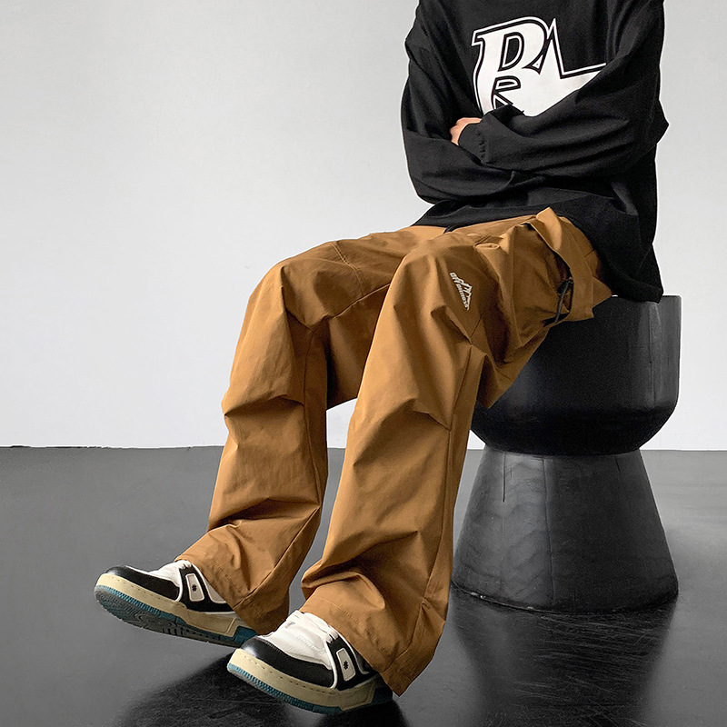 American-style Paratrooper Cargo For Men, Summer Trendy Brand, Unique Design, Men's Drawstring Jogger Sports Pants_voghion.com