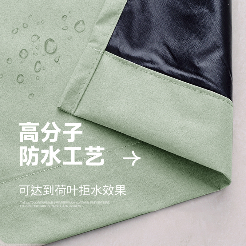 Nuevo tipo de tela de sombrilla Shaoxing Keqiao al por mayor sombrilla al aire libre cortina impermeable cortina de velcro sin agujeros productos terminados