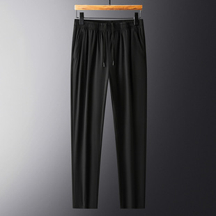 Ice Silk Pants Men Summer Outdoor Sports Running Fitness Hiking Cold Breathable Elastic Loose Plus Size Straight Long Pants Women