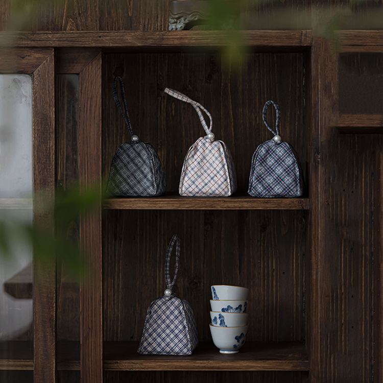 归宿单杯主人杯收纳袋 手工土布料返朴归真小布袋 可刺绣logo