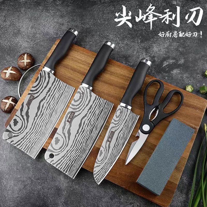 Cuchillo de cocinero de acero inoxidable damas láser cortador láser de corte de hueso doméstico cuchillo de cocina cuchillo de cocina cuchillo de corte