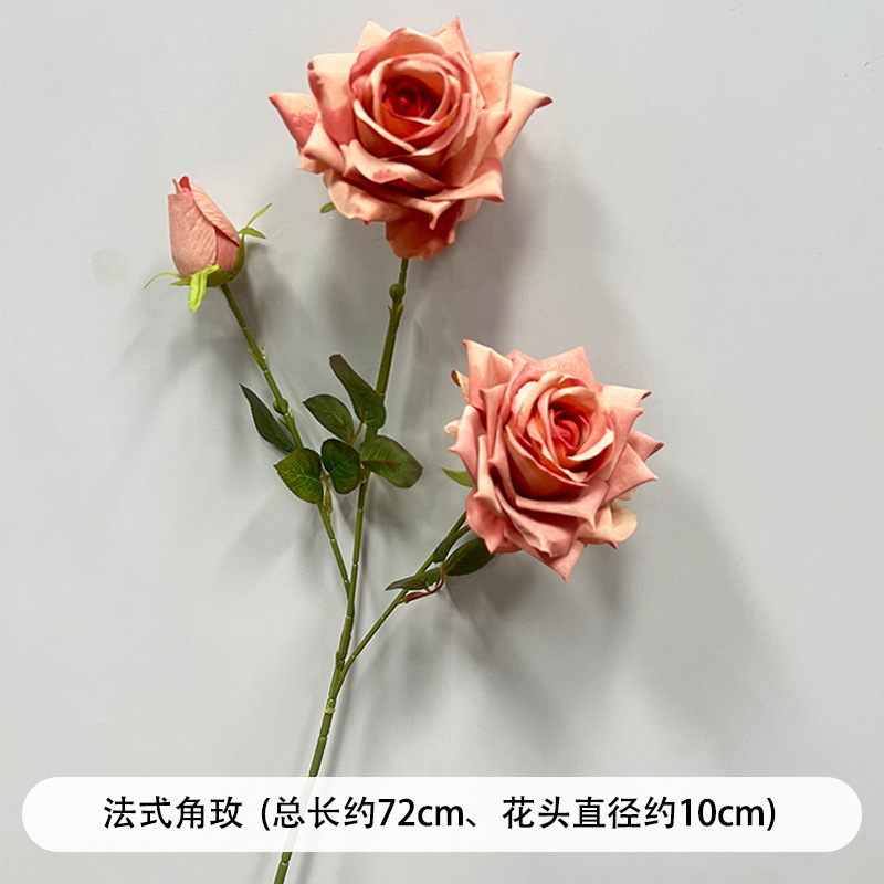 创垚婚庆仿真假花桔色绢花婚礼橘色系花材背景墙插花路引装饰花艺|undefined
