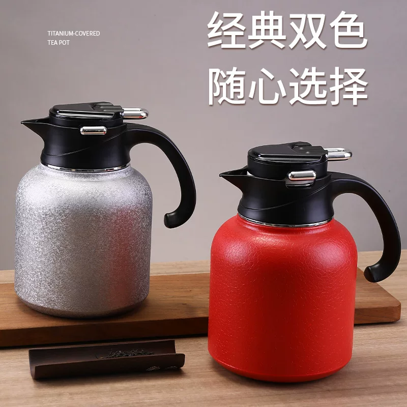 Smart capacious teapot stainless steel, pen