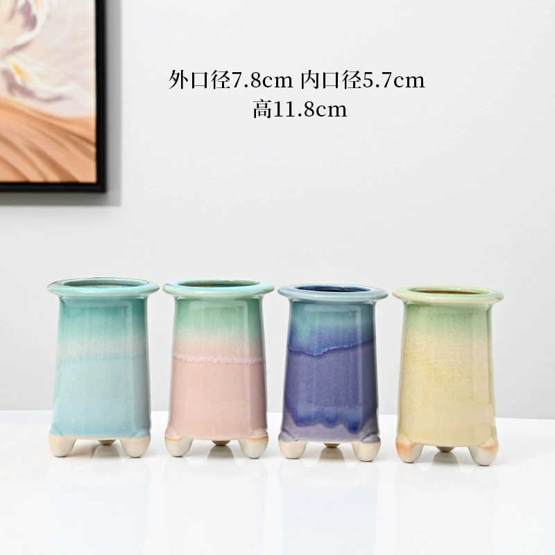 Creative Ceramic Flower Pot, Handmade Factory Direct, Assorted Decorative Designs, Small 7–10 cm