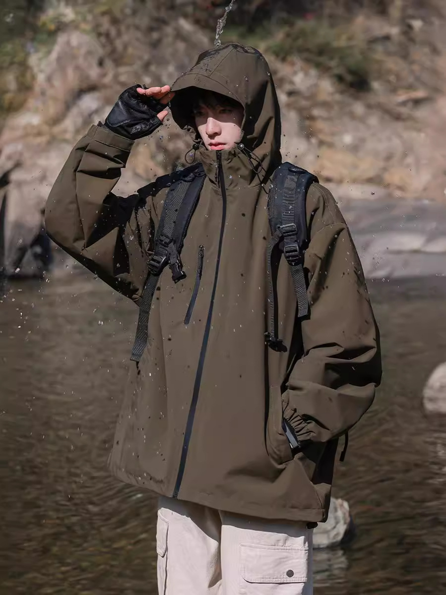 Waterproof autumn travel climbing casual jacket with hood for…
