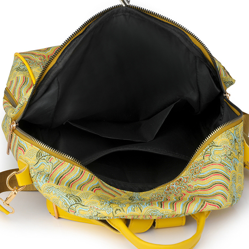 Comercio exterior al por mayor 2024 nuevo estilo de moda literatura y arte para mujer mochila de viaje multifuncional simple de gran capacidad al por mayor