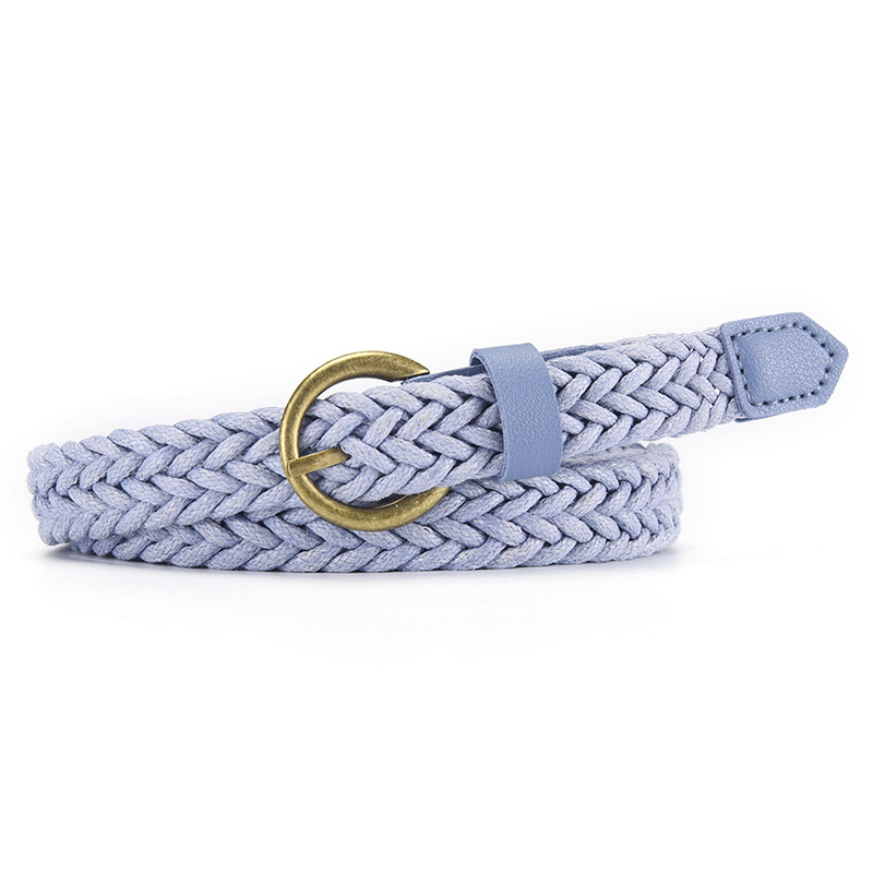 Cuerda Cinturón Tejida Retro de PU Decorativa para Vestidos y Camisas de Mujer