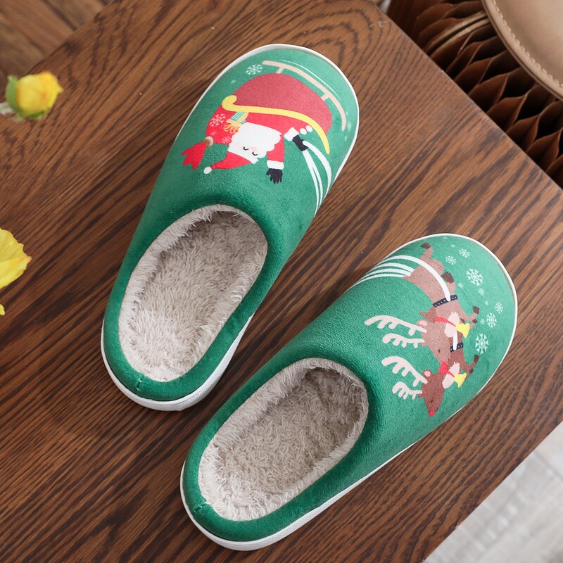 Cross-Border Cotton Slippers, Plush Slippers, Cute Cow Print, Men's and Women'S, in Stock, Dropshipping, Thickened, Warm, Home Use