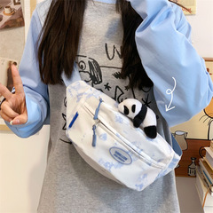 扎染胸包女新款单肩包韩版夏季小包百搭骑行运动夏季腰包潮流包包