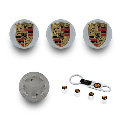 76Mm65Mm Elegant Black Bright Silver Matte – Hub cover - 65mm-silver-surface-color-label-pack-of-four