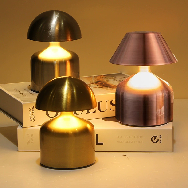 Настольная лампа Dundun для ресторанов и баров, атмосферная лампа для гостиной, декоративная лампа с зарядкой, сенсорная металлическая лампа в форме гантели, настольный ночник