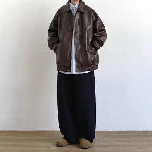 American Retro Leather Jacket for Men - Spring and Autumn Season - High-Grade, Cool, Trendy, Casual Loose PU Collar Jacket