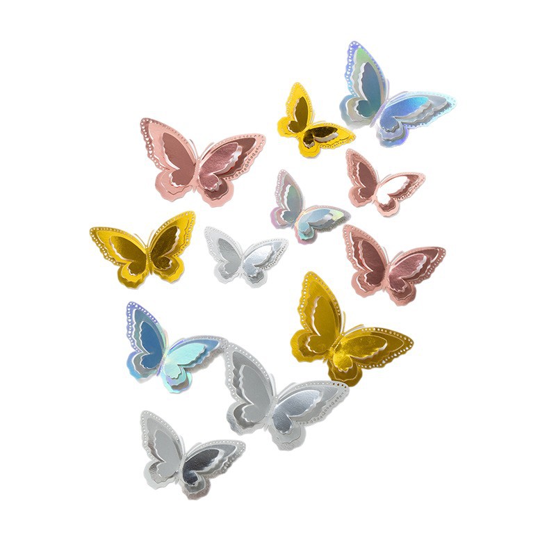 3D estereoscópico mariposa pared pegatinas decoración de alta sensación autoadhesiva casera diseño festivo de bodas caseras pegatinas creativas festivas image 5