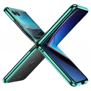 适用摩托罗拉Razr50ultra手机壳电镀透明薄折叠联想MOTO50保护套