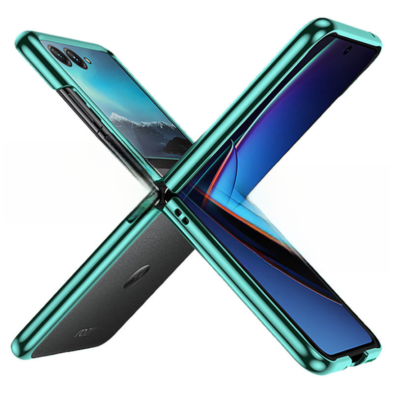 Suitable for Motorola Razr50Ultra Mobile Phone Case Electroplated Transparent Thin Foldableing Lenovo Moto50 Protective Cover