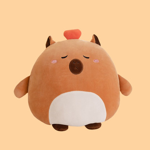 Cute Animal Capybara Pillow Soft down Cotton Doll Cushion Girls Sleeping Children Stuffed Doll Gift
