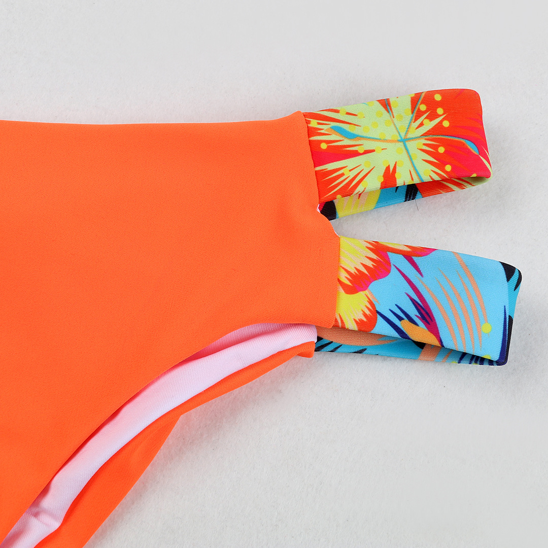 192g Weight Sexy Feel Of Sensation Briefs Panties Style Polyester Fabric Type 2 Pieces Set Quantity Swimming Pool, Beach Occasion Ditsy Floral Pattern Women's Gender Women's Ditsy Floral 2 Pieces Set Bikinis Swimwear 14