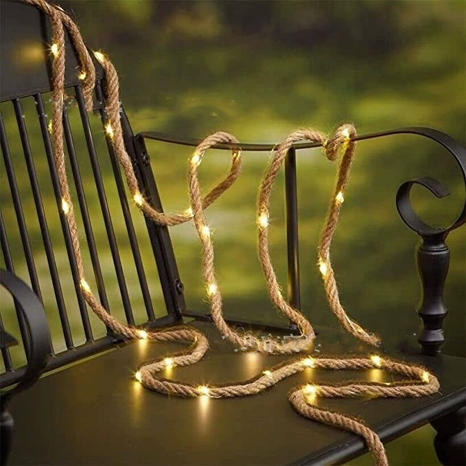 Трансграничный новый продукт DanLink Солнечная лампа цепь веревка пеньковая звезда осветительная лампа