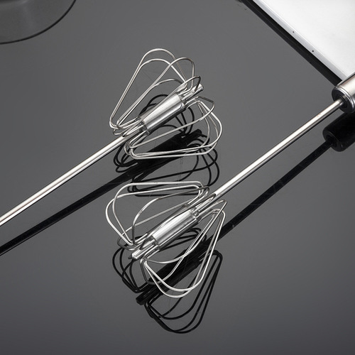 Stainless steel rotating egg beater semi-automatic mixer manual egg beater household cream egg baking gadget