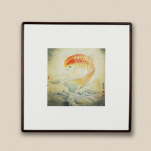 ✅铜雕画黄铜雕刻画装饰画《鱼跃龙门》客厅办公室背景玄关壁画挂