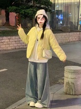 超好看羽绒棉服女2025冬季新款轻薄面包宽松韩版短款棉衣学生外套
