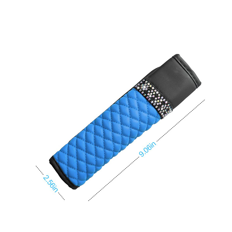 New Car Seat Belt Shoulder Cover Leather Diamond-Encrusted Rhinestone Four-Season Universal Protective Cover Cross-Border Hot Wholesale