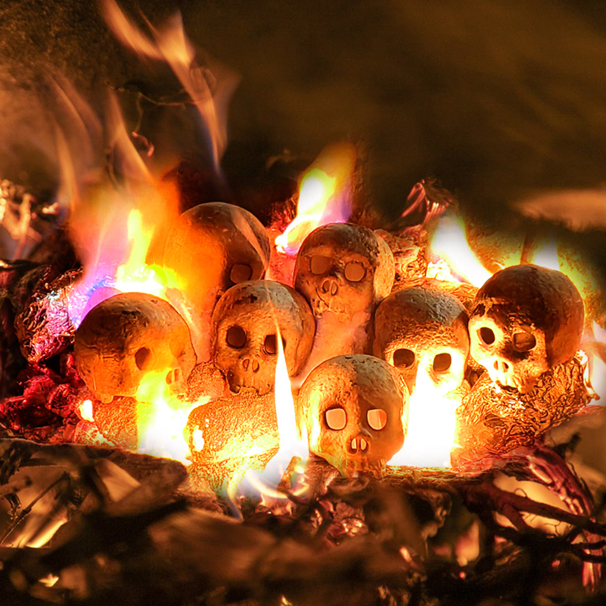 Halloween Skull Decoration Imitation of Human Skull Ceramic Reusable Halloween Party Layout Props