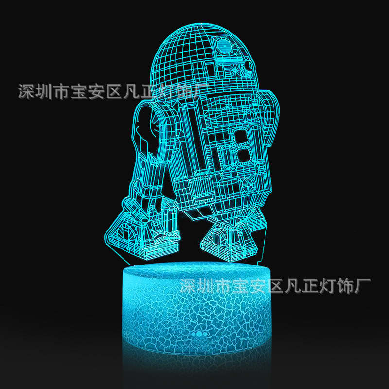 Amazon supply Star Wars Death Star Night Light 3d Colorful LED Gift Light Touch Remote Control 3d Table Lamp