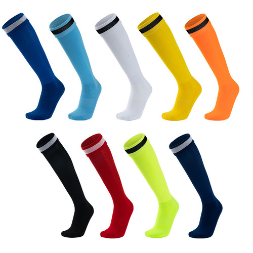 Men's Long Football Socks with Thick Terry Sole, Wholesale Fashion Training and Competition Football Socks