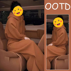 冬服と高級感のある小香風のカジュアルな緑のベルベットの帽子のコートのワイドパンツのセットの女性