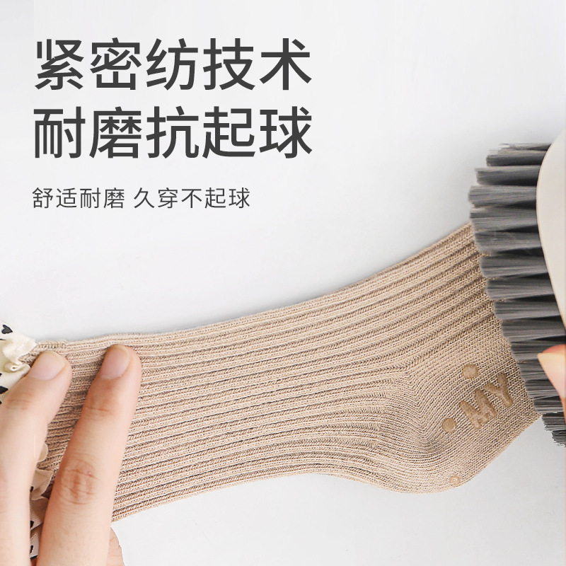 2024 otoño nuevo calcetines de niñas calcetines de encaje de niños vintage sen princesa calcetines de pantorrilla de bebé