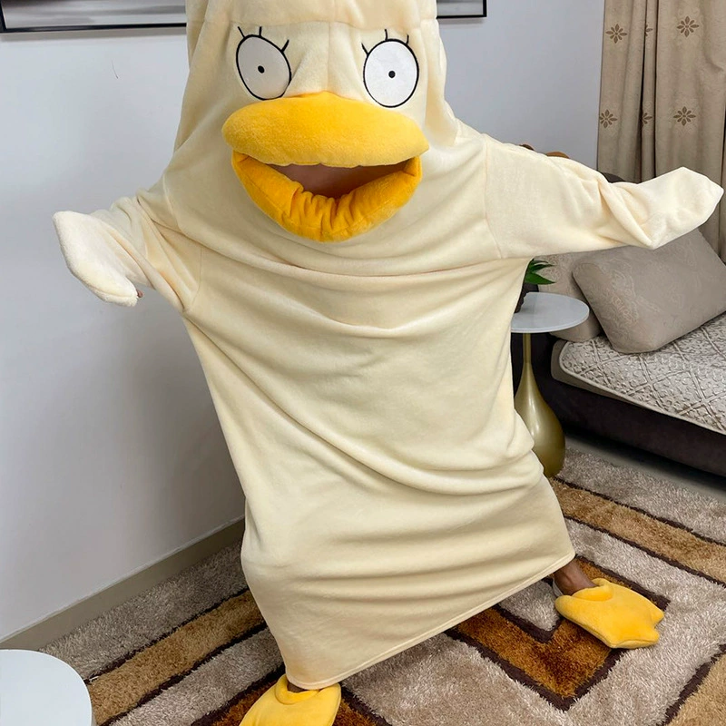 B.Duck халат для мужчин и женщин любимый, забавная пижама, утка пух