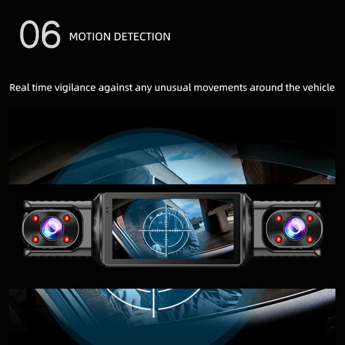 New 2K/4K Dash Cam, No Installation Required, Dual Front and Rear Cameras, Loop Recording, Reversing Camera, Night Vision