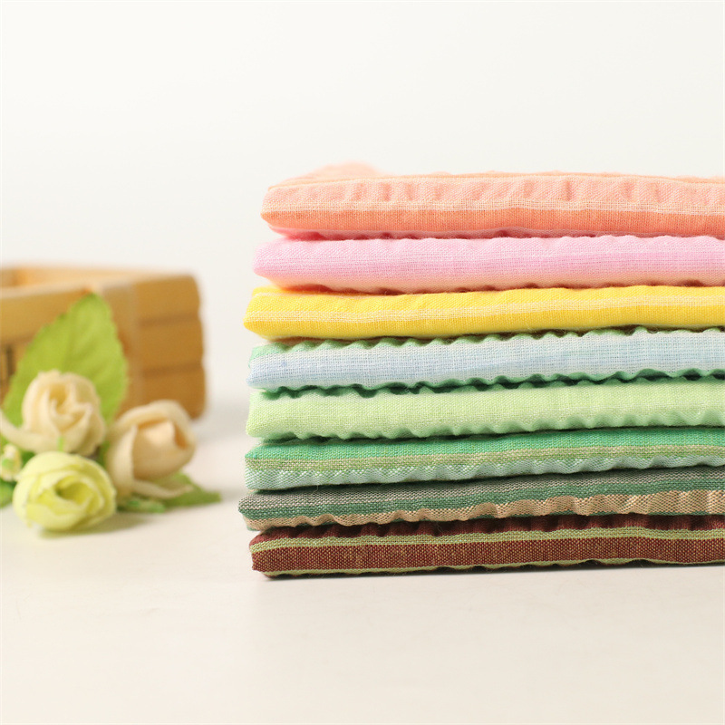 精梳棉色织泡泡条纹布泡泡纱布料服装家纺连衣裙衬衣校服时装面料