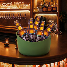 源头工厂生产加厚可放7L啤酒铝装桶冰酒桶 AS材料可印图案冰桶