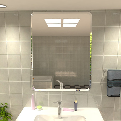 Frameless bathroom mirror wall-mounted adhesive wall-mounted self-adhesive bathroom glass hotel decoration makeup mirror