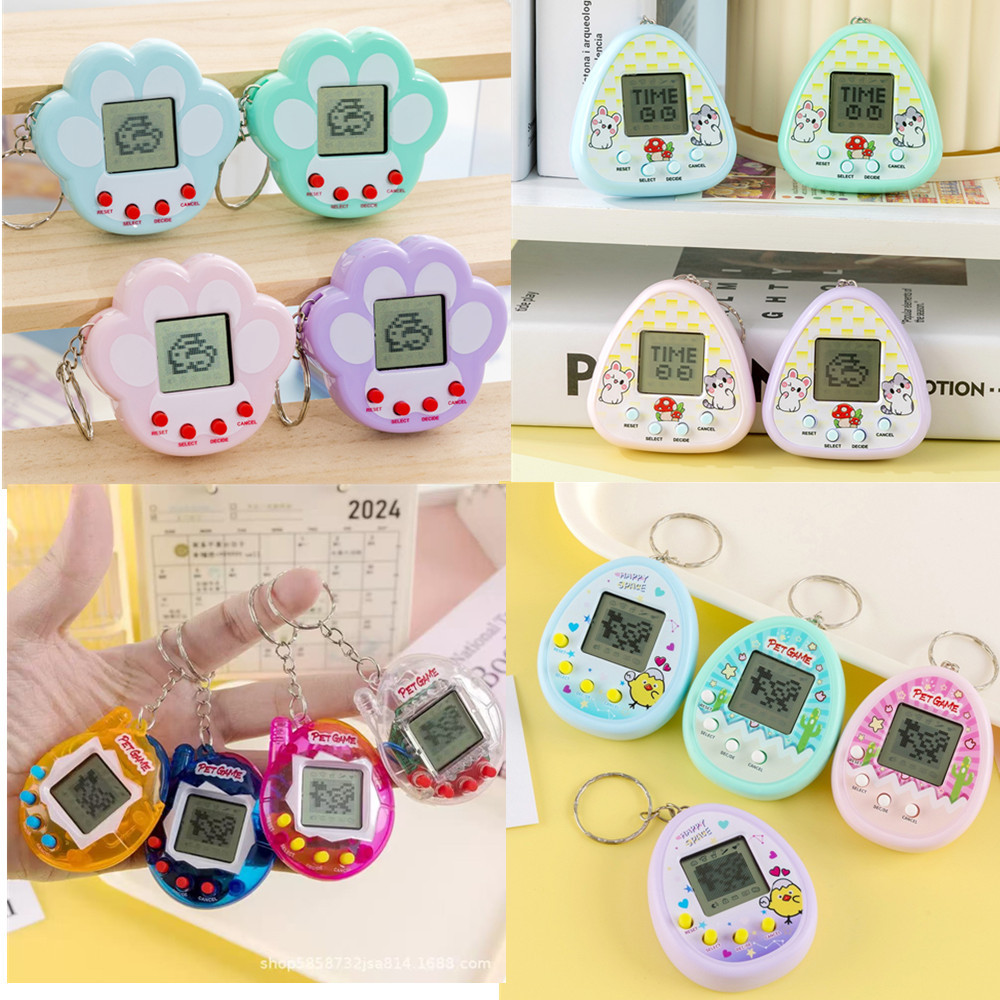 Máy chơi game thú cưng điện tử bán chạy xuyên biên giới, máy cho thú cưng ăn ảo, đồ chơi trẻ em cầm tay, móc khóa
