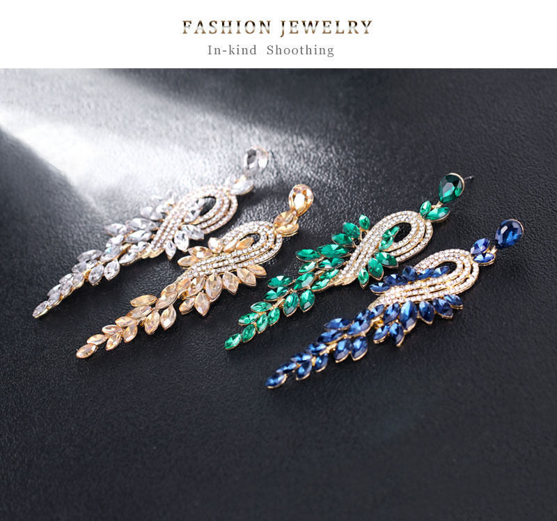 Fashion Flower Alloy Inlay Rhinestones Women's Drop Earrings 1 Pair display picture 2