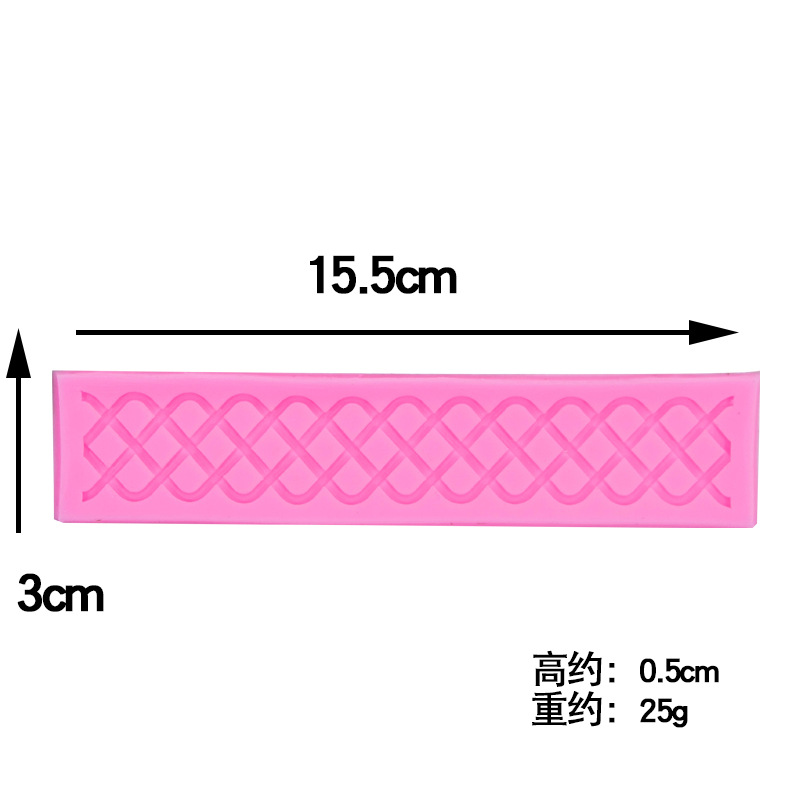 Nudo Giro amor textura de la felpa silicona molde fondant cake Edge Decoración Accesorios herramientas para hornear epoxi