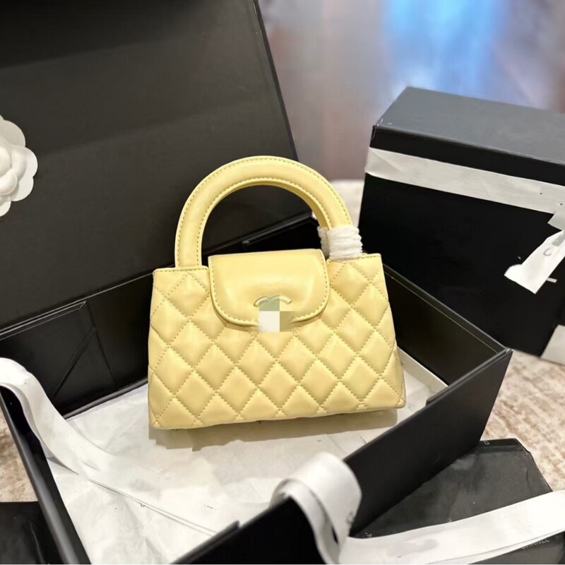 2026 New Model Versatile Fashion Kelly Bag with Handle, Vintage Cowhide Quilted Chain Shoulder Crossbody Women's Bag