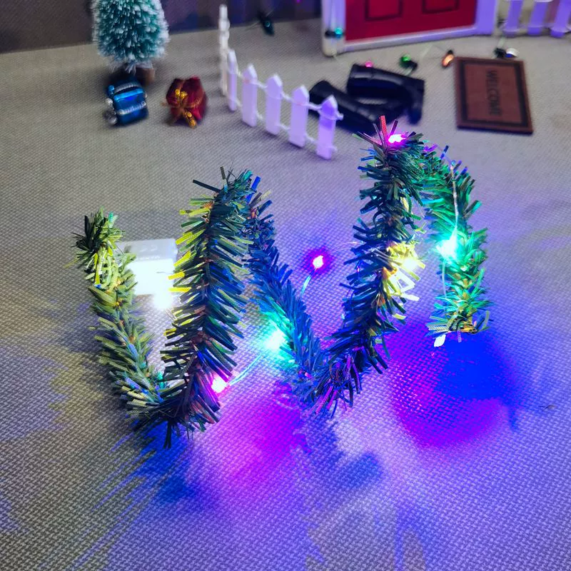 DOLLHOUSE кукольный домик модель мини-светодиодная световая струнная рождественская атмосфера украшения аксессуары DIY украшения