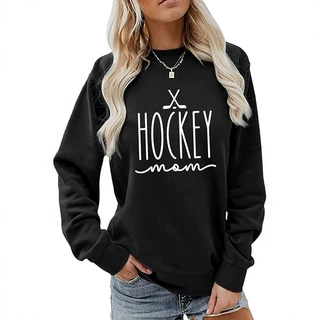 亚马逊wish跨境秋冬欧美HOCKEY字母印花休闲宽松卫衣上衣衫