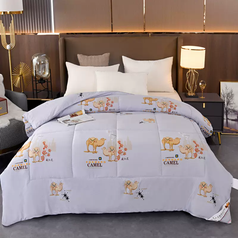 石墨烯藏红花火烧实验驼绒被驼毛被礼品活动被子会销家用立体冬季